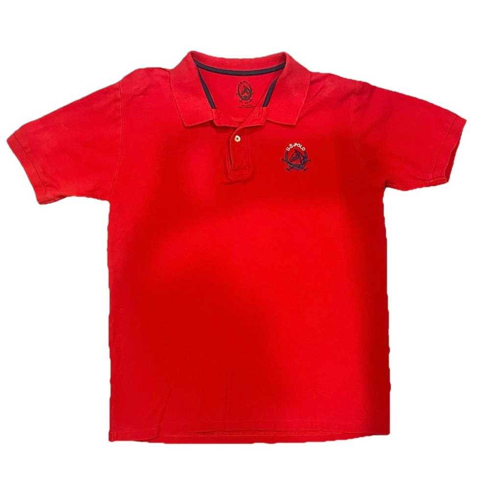 Men's Polo Ralph Lauren Anchor Sailing Crest Red Polo Shirt M